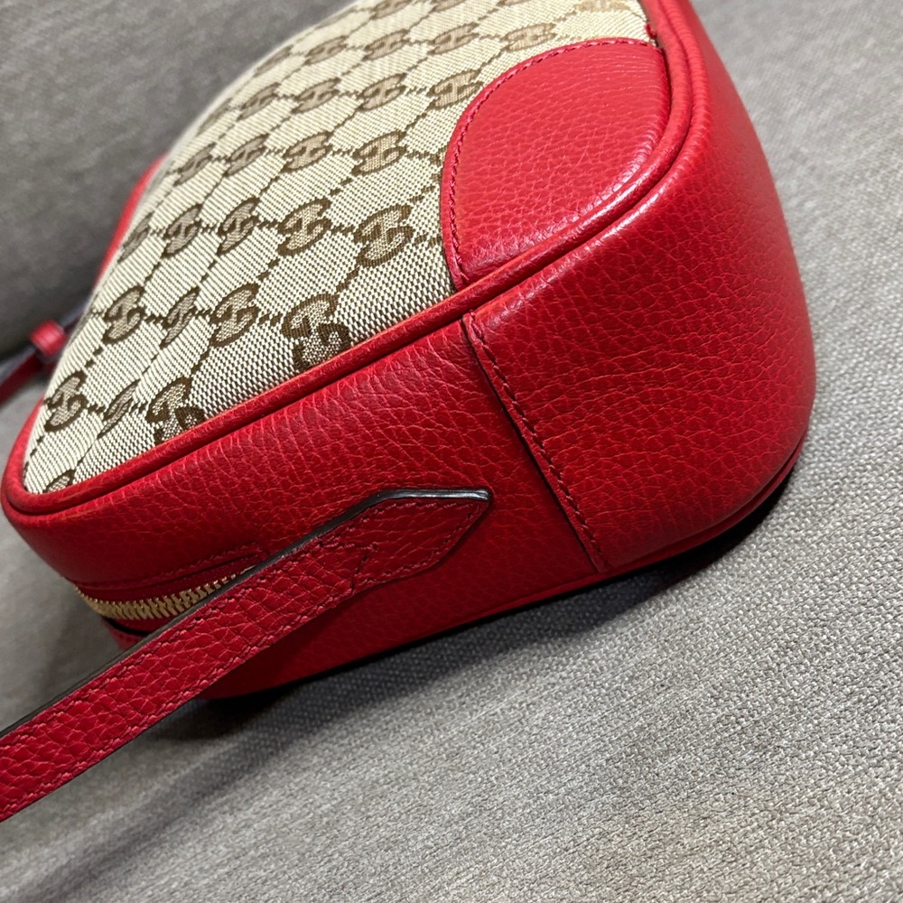 Gucci Bree GG Canvas Camera Crossbody Bag Authentic - Picture 9 of 13